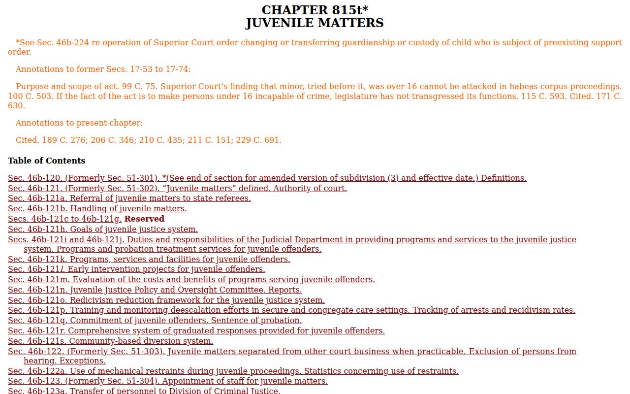 New Haven County probate records juvenile confidentiality statute
